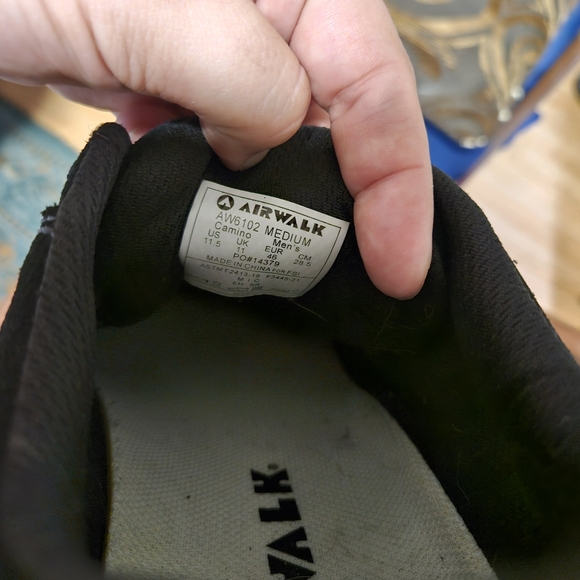 Airwalk Safety Composite Toe Black Sneakers With Beige Sole Size 11.5 - Picture 5 of 6